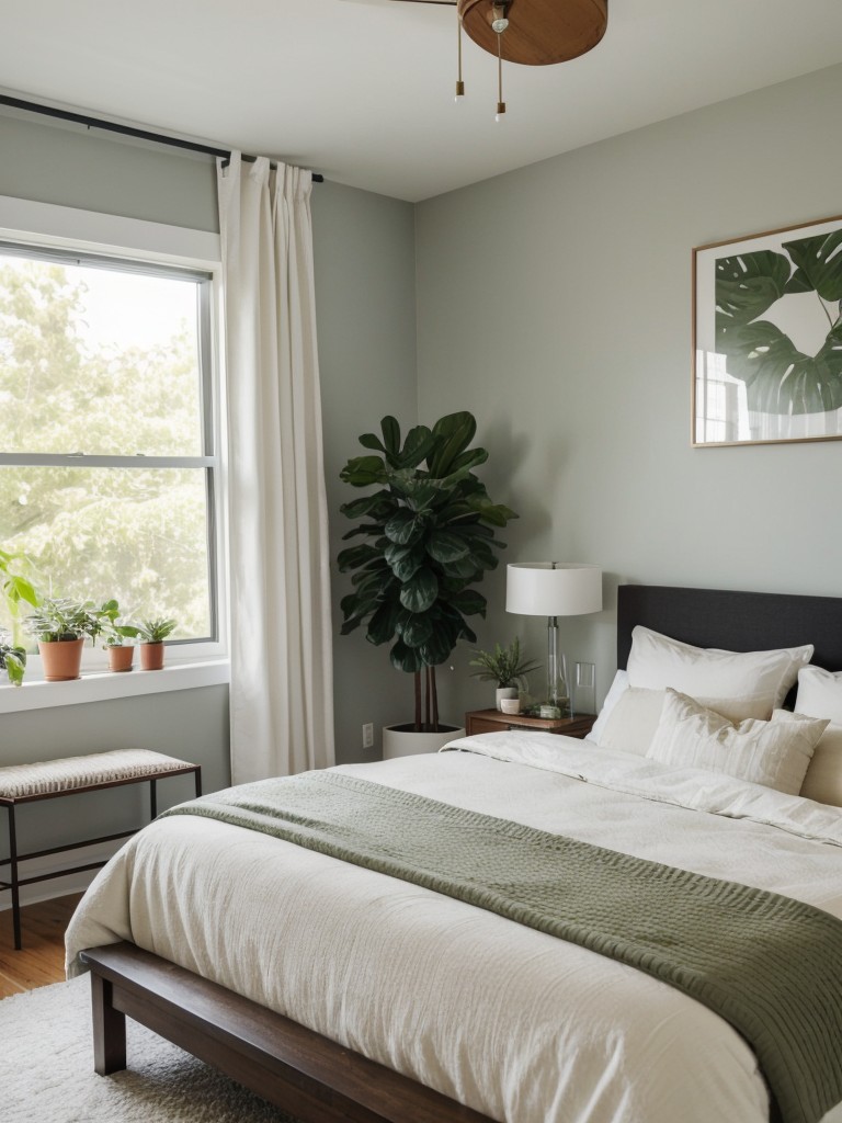 Green up your modern bedroom oasis with low-maintenance houseplants!