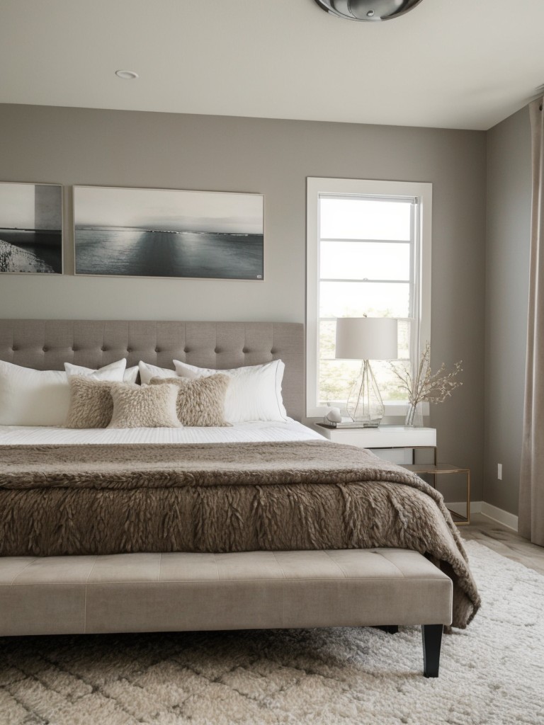 Modern Apartment: Cozy Bedroom Ideas with Plush Rugs!