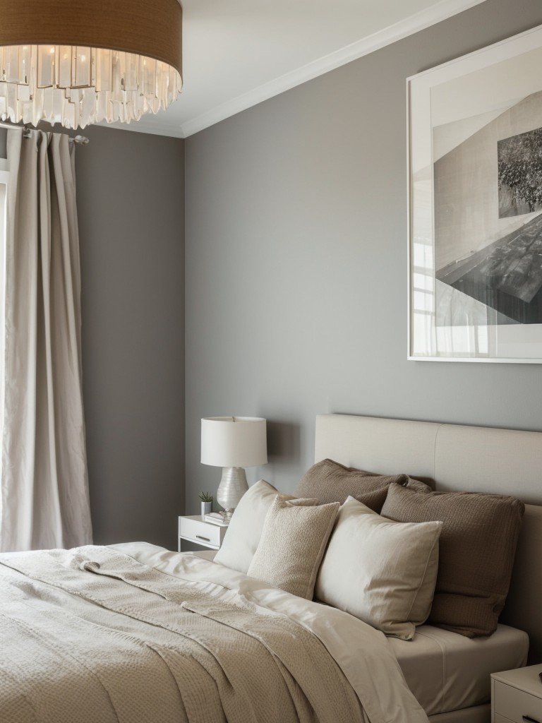 Stylish Apartment Bedroom: Enhance with Contemporary Art