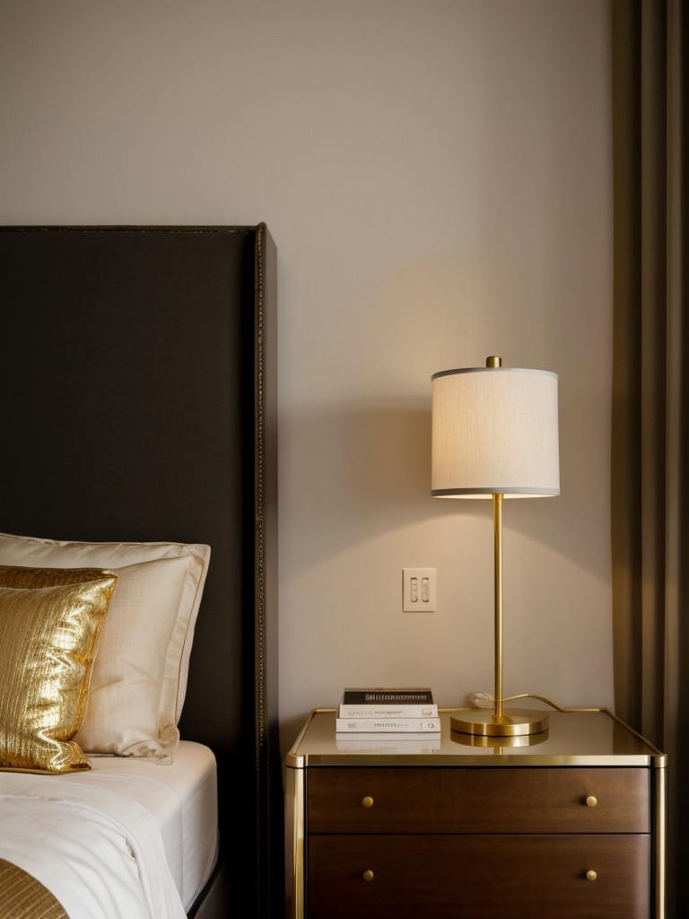 Glam Up Your Mid-Century Bedroom with Metallic Accents