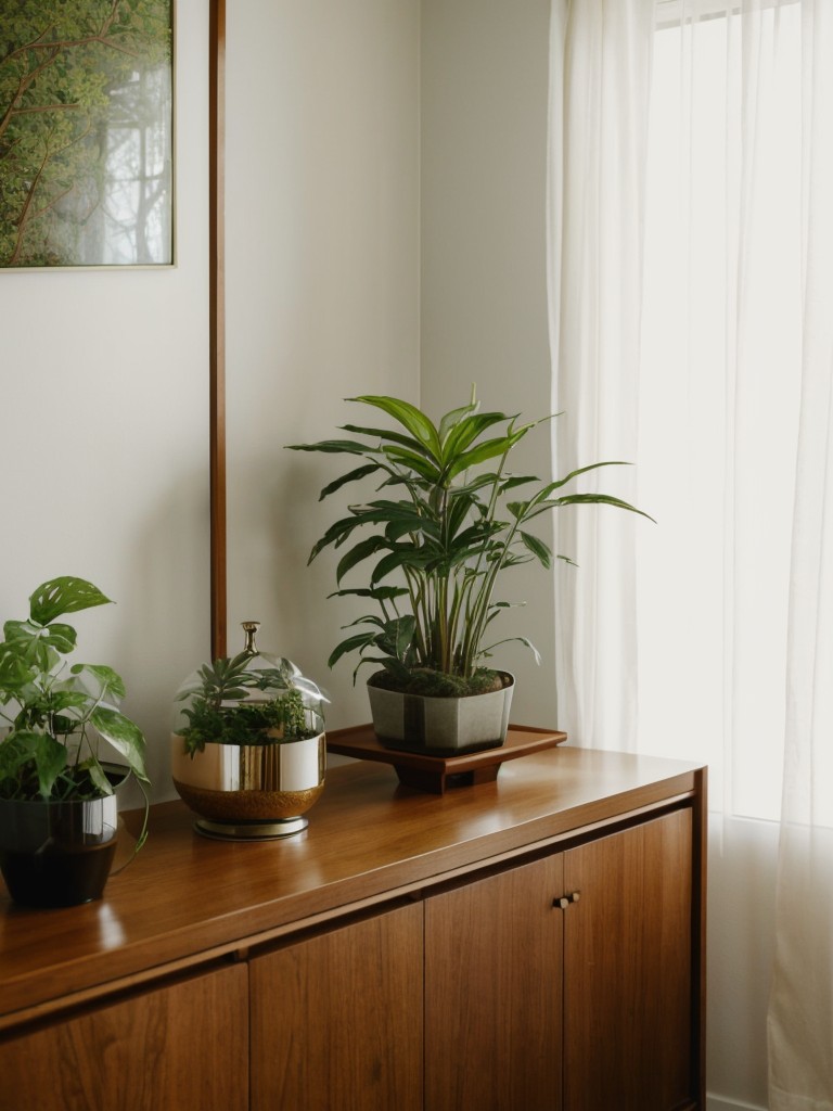 Nature-inspired Mid-Century Bedroom: Plants and Terrariums!