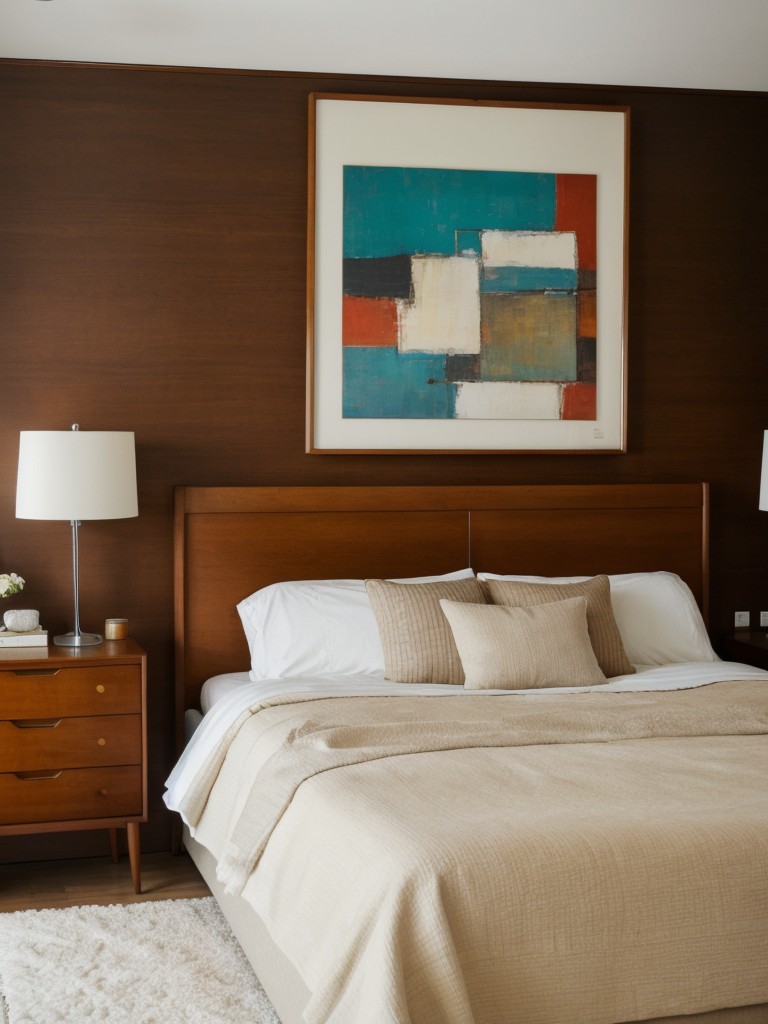 Add Mid-Century Vibes: Elevate your apartment bedroom with stunning art!