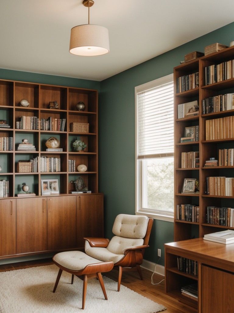 Cozy Mid-Century Apartment Bedroom: Create Your Dream Reading Nook