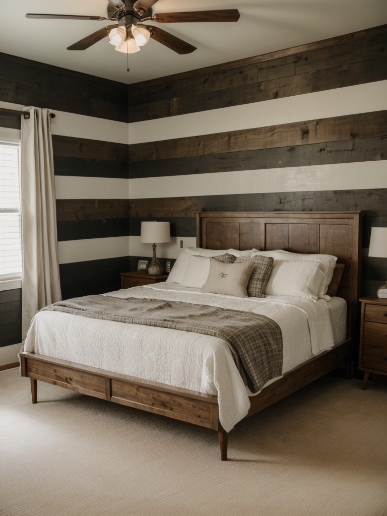 Rustic Farmhouse Vibes: Shiplap Walls & Distressed Furniture for the Perfect Bedroom Look!