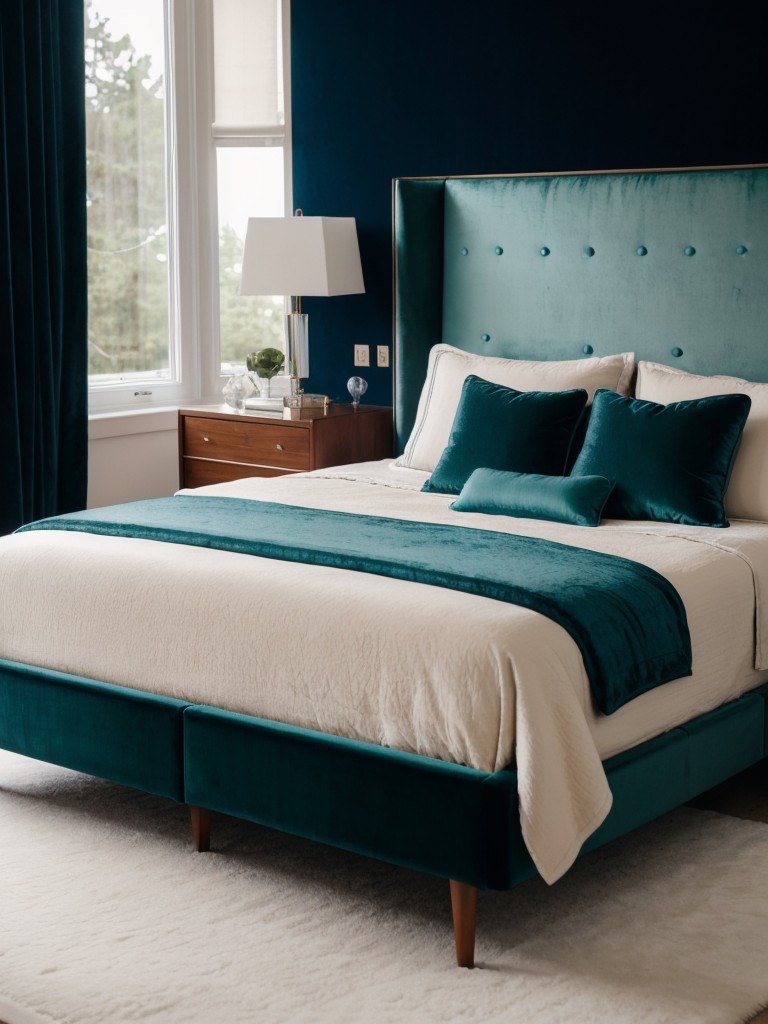 Velvet Bliss: Glamorous Jewel-Toned Bedroom Decor