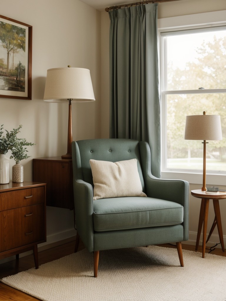 Cozy Mid-Century Bedroom: Create a Chic Reading Nook!