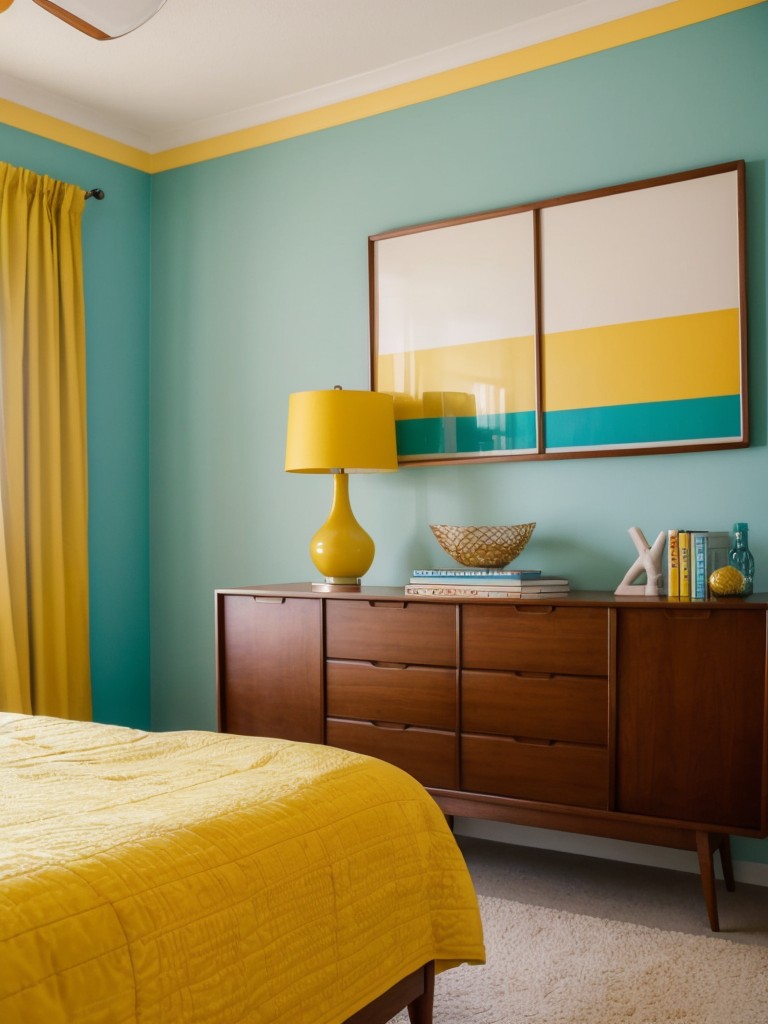 Bold & Energetic Mid-Century Bedroom Styling Tips.