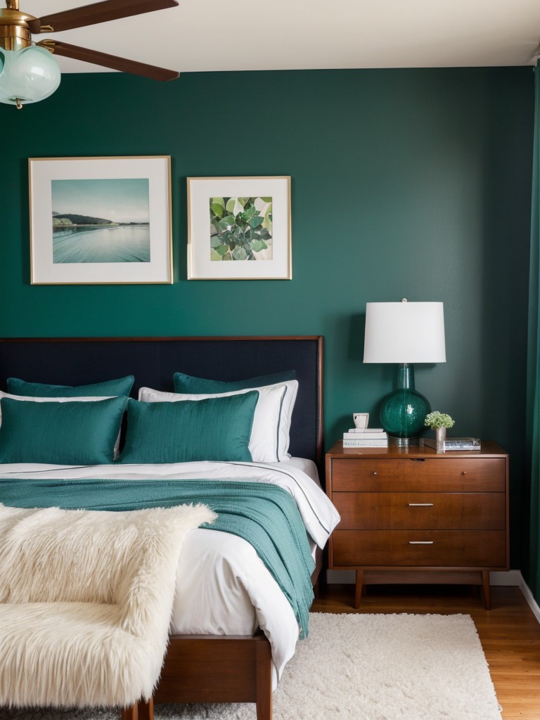 Modernize Your Bedroom with Jewel-Toned Accent Walls