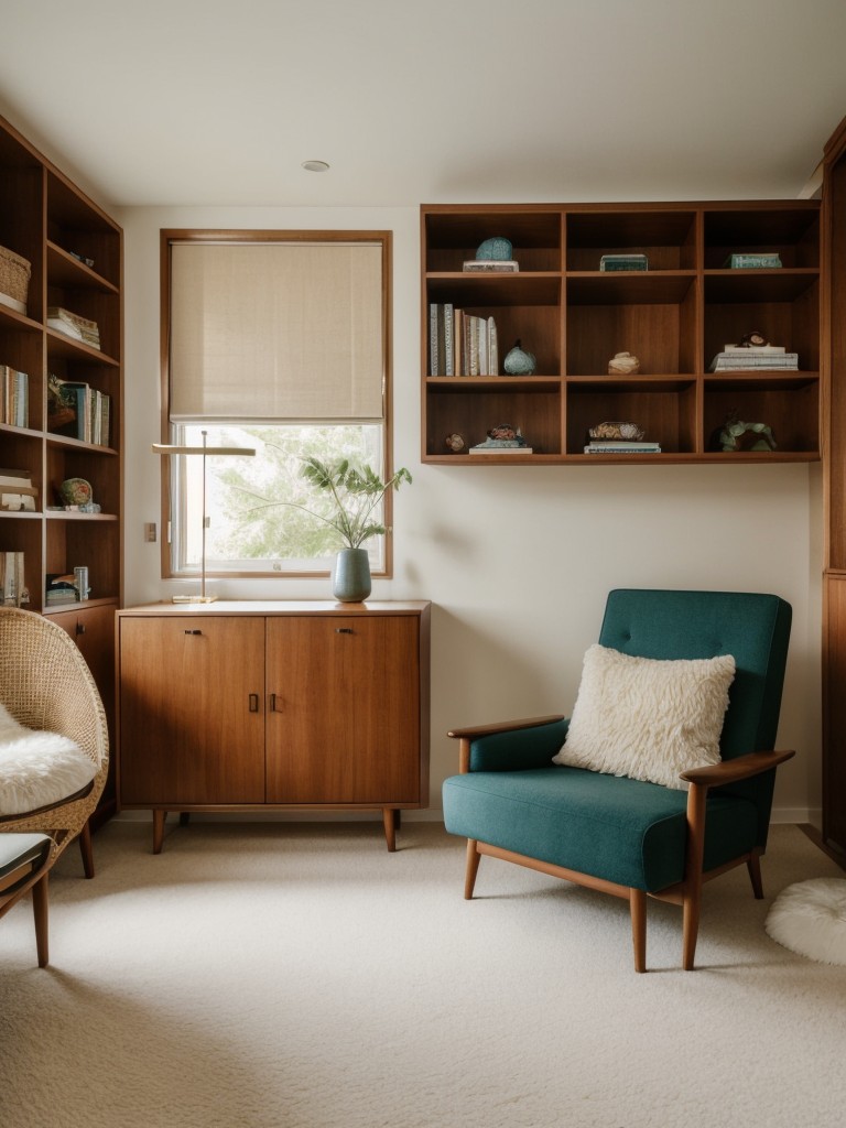 Cozy Reading Corner: Create a dreamy bedroom oasis with a plush armchair and built-in bookshelf!