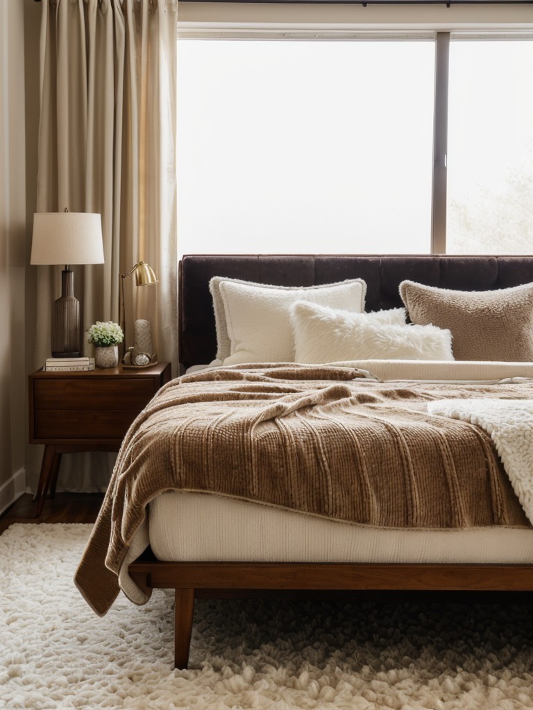 Mid-Century Bedroom Bliss: Cozy & Chic Apartment Ambiance