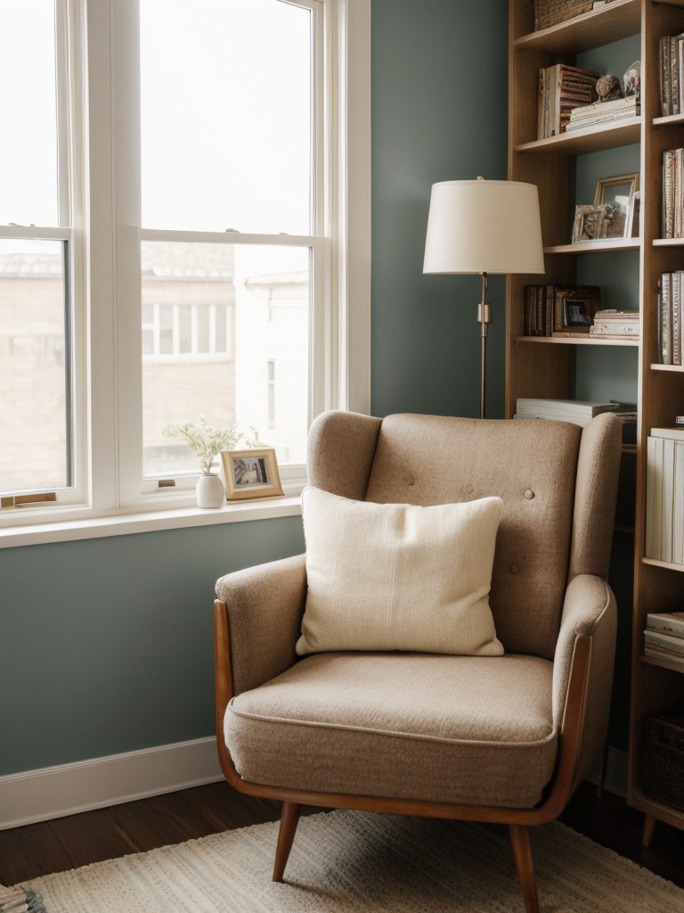 Cozy Reading Nook: Elevate Your Bedroom with Vintage Flair.