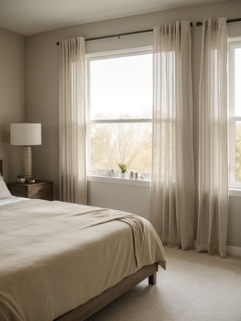 Sun-drenched sanctuary: Brighten up your apartment with sheer curtains for a dreamy space!