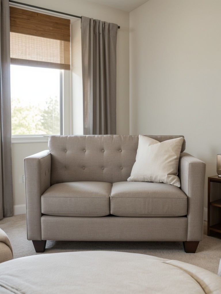 Cozy Apartment Bedroom with a Chic Sitting Area