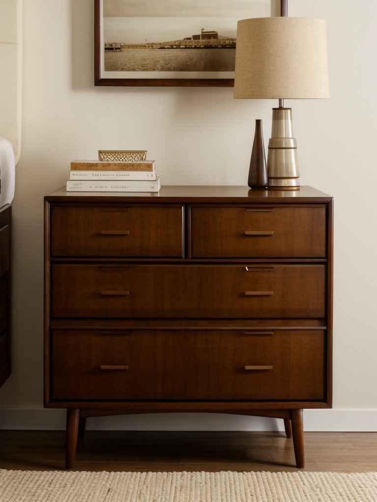 Vintage-inspired apartment upgrade: Elevate your bedroom with mid-century style!