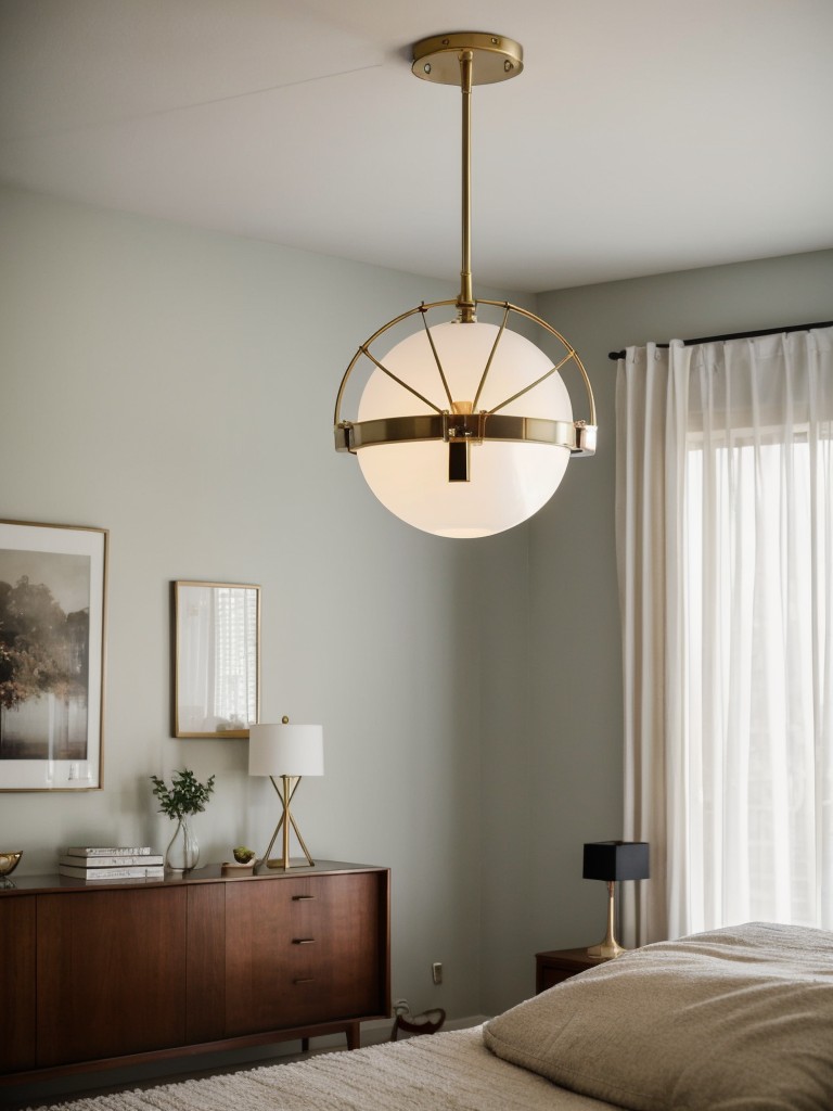 Stylish Mid-Century Apartment: Elevate Your Bedroom with Iconic Lighting