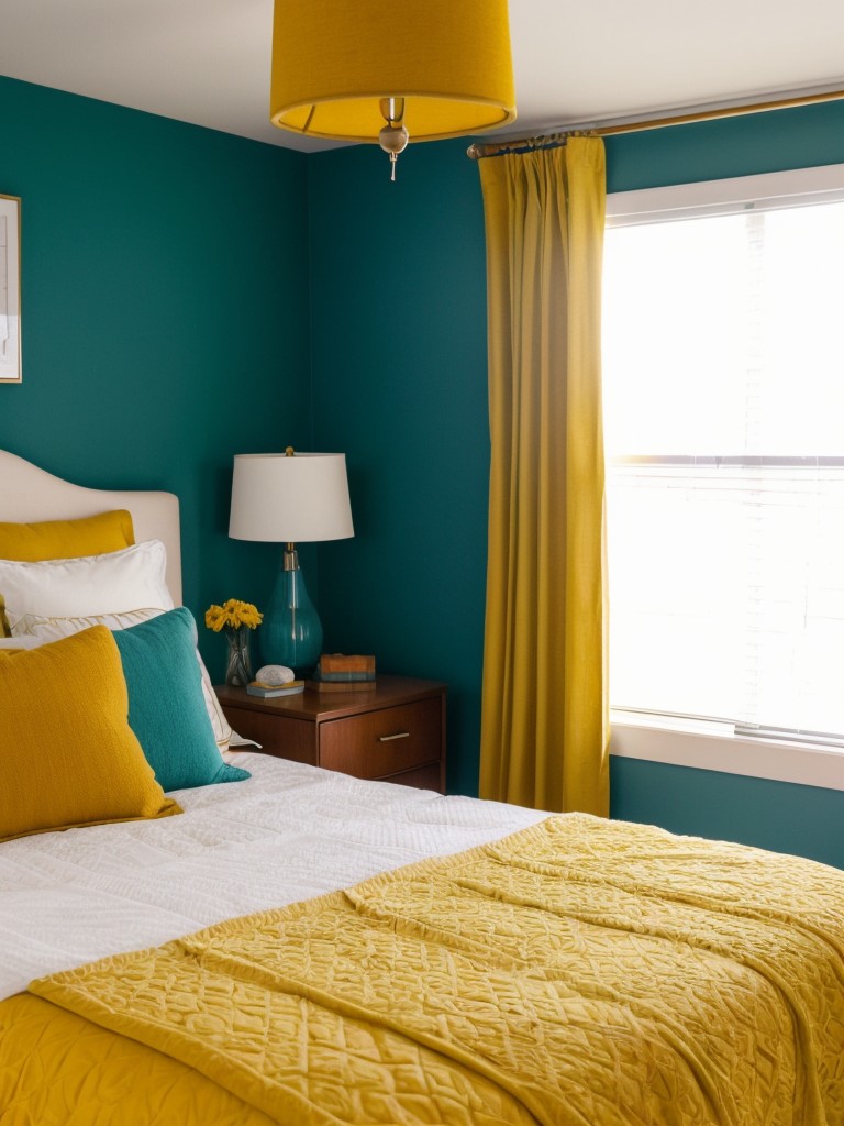 Mid-Century Vibes: Add Colorful Pops to Your Bedroom!