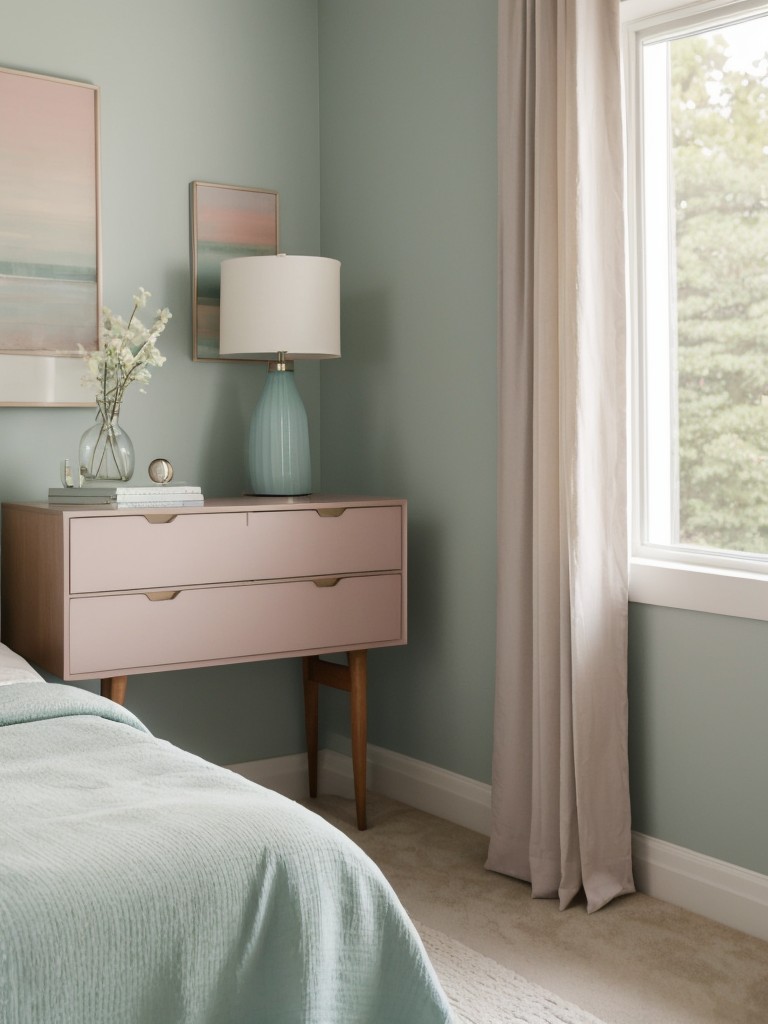 Serene Mid-Century Bedroom Vibes: Try Soft Hues!