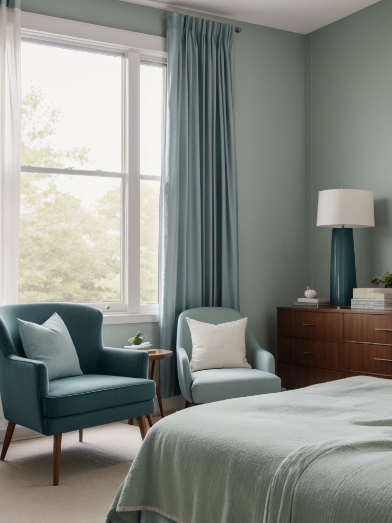 Serene Mid-Century Apartment Vibes: Calming Colors for Your Bedroom