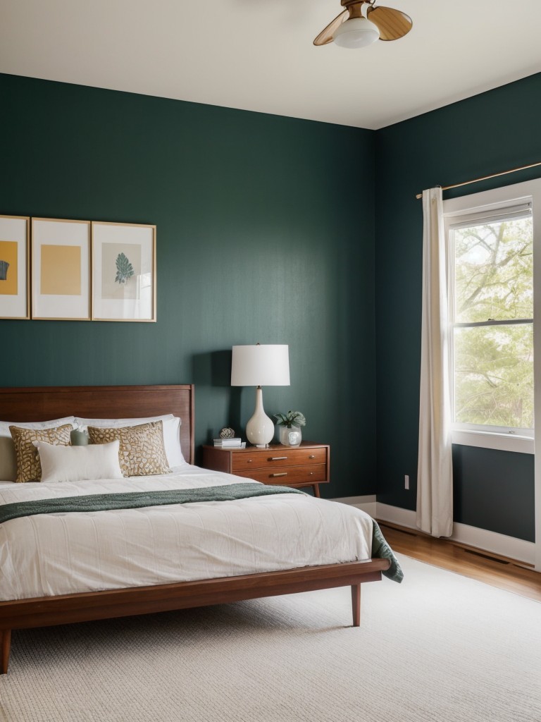 Create a stunning mid-century bedroom with a statement wall!