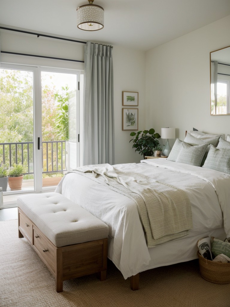 Nature-inspired bedroom for a chic apartment look!