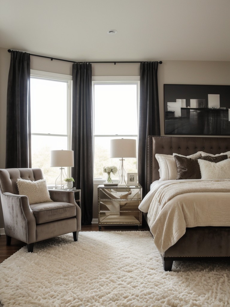 Chic and Stylish Apartment Bedroom Inspiration: Texture for Depth and Visual Interest