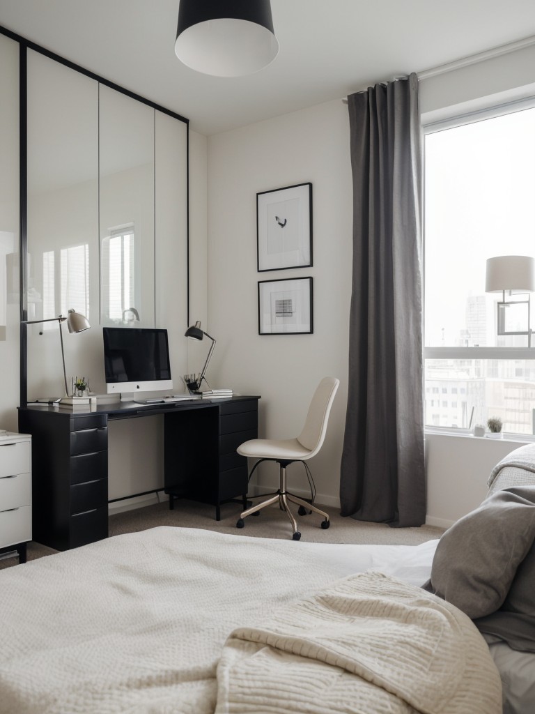 Chic and Stylish Bedroom with Home Office Vibes