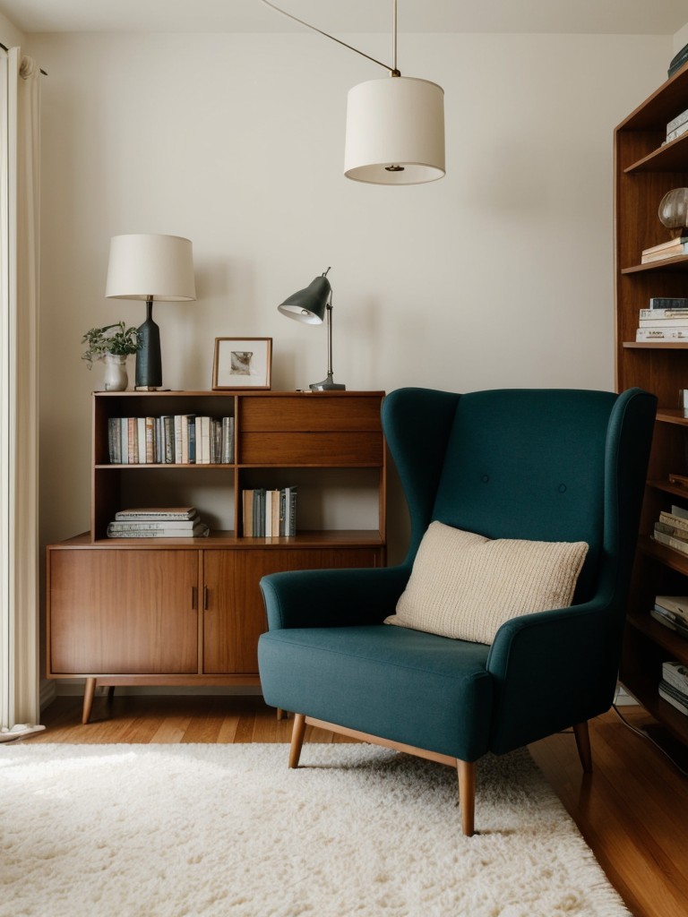 Cozy Mid-Century Bedroom: Create a Stylish Reading Nook!