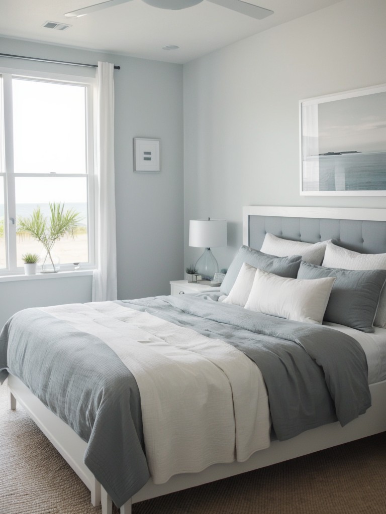 Coastal Chic: Monochrome Apartment Bedroom Makeover!