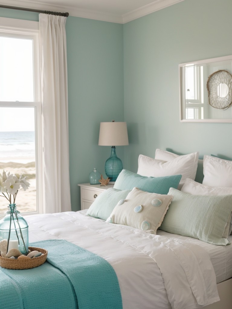 Seaside Serenity: Coastal Bedroom Decor with Sand and Shells