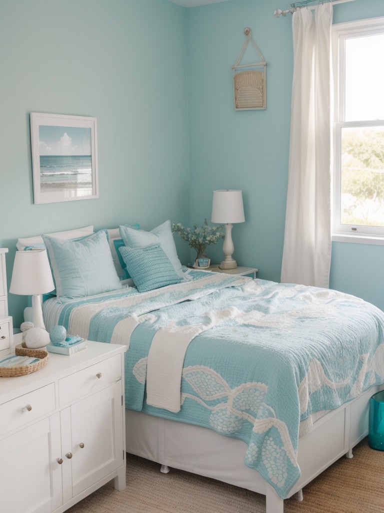 Cozy Coastal Bedroom: Space-Saving Ideas for Small Apartments!