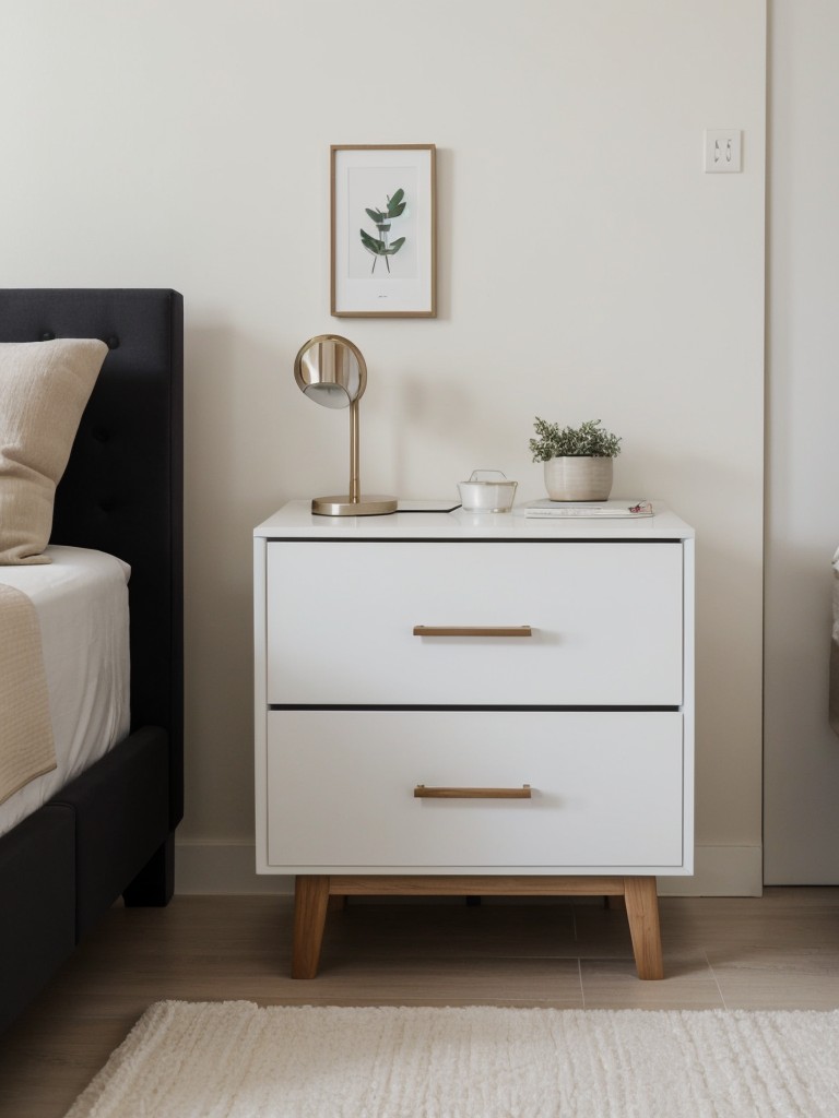 Space-saving and stylish: Try wall-mounted bedside tables for a modern bedroom!