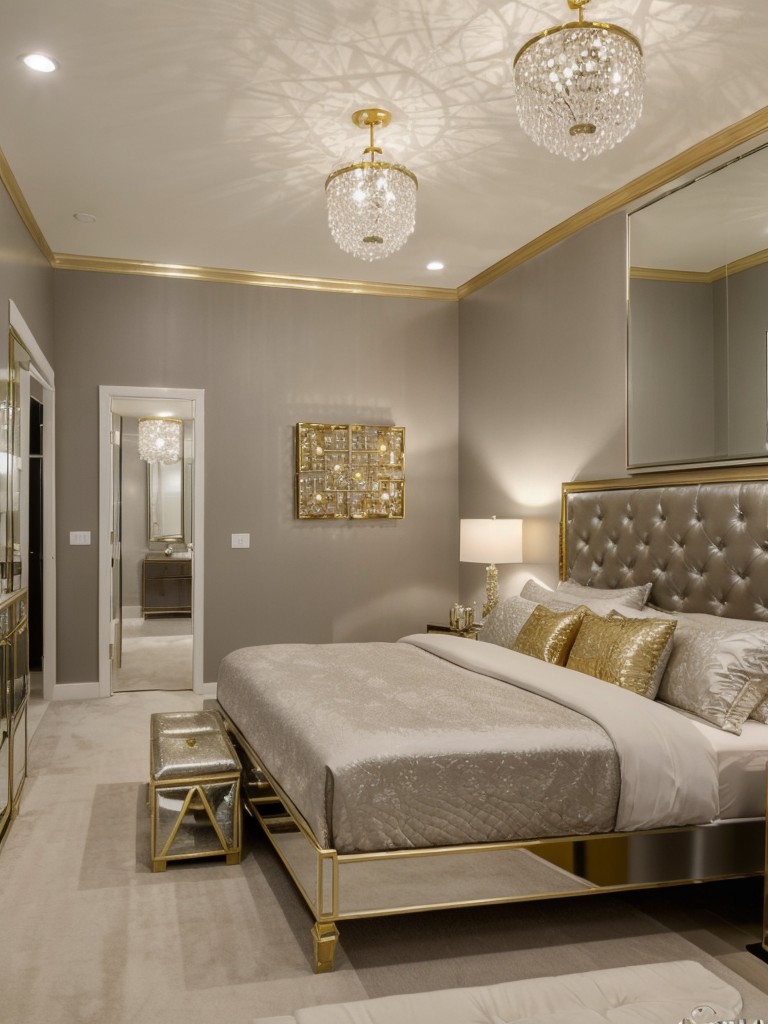 Metallic Glam: Transform Your Bedroom with Shimmering Accents