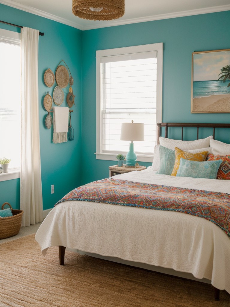 Coastal Boho Bedroom: Mix Patterns, Textures & Colors