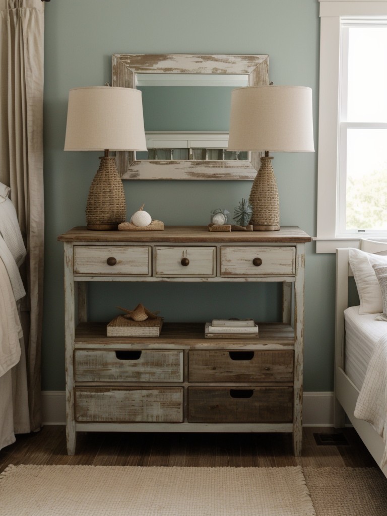 Coastal Farmhouse Bedroom: Rustic meets contemporary in this charming beach haven.