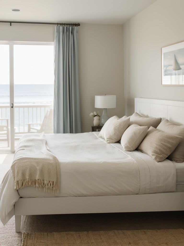 Coastal Serenity: Minimalist Bedroom for Tranquil Vibes.