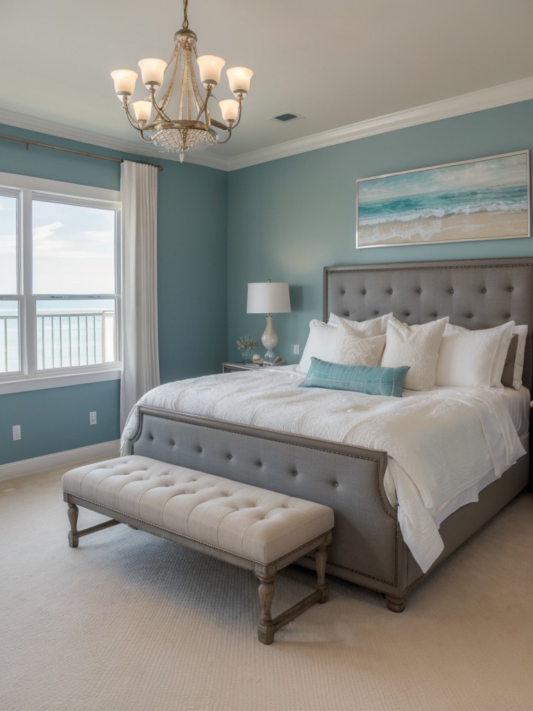 Coastal Apartment: Elevate Your Bedroom Decor with a Beachy Touch.