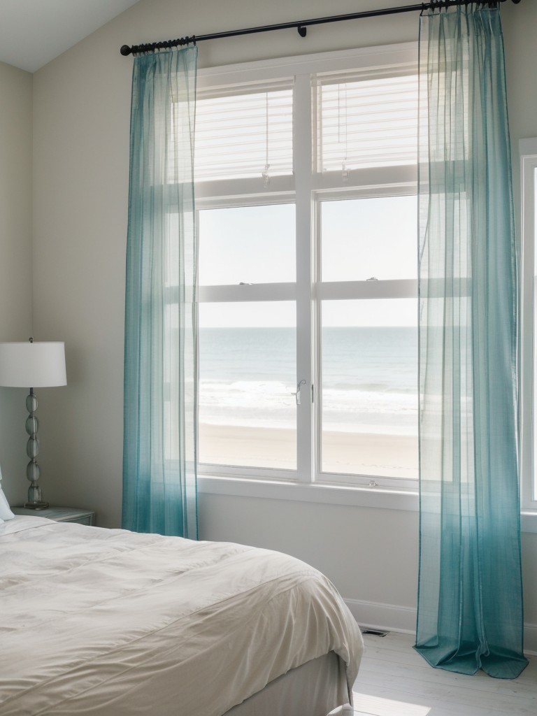 Beachy Bedroom Bliss: Elevate Your Decor with Flowing Curtains!