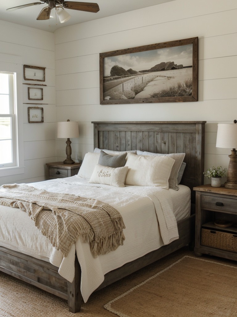 Coastal Country Chic: Rustic Farmhouse Bedroom Inspiration.