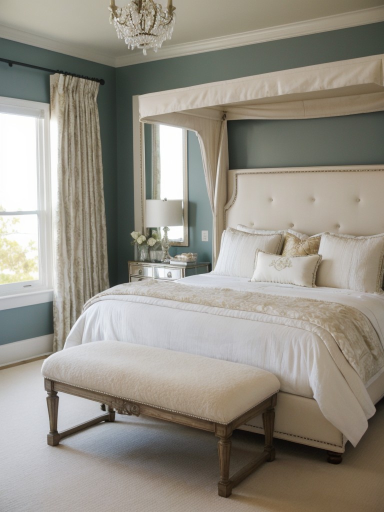 Coastal Bedroom Escape: Old Hollywood Glamour meets Coastal Chic!