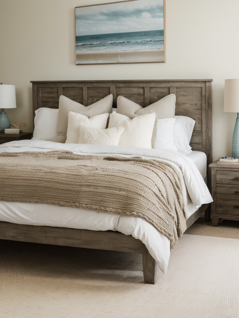 Coastal Bedroom Escape: Layer Textures for Ultimate Comfort.