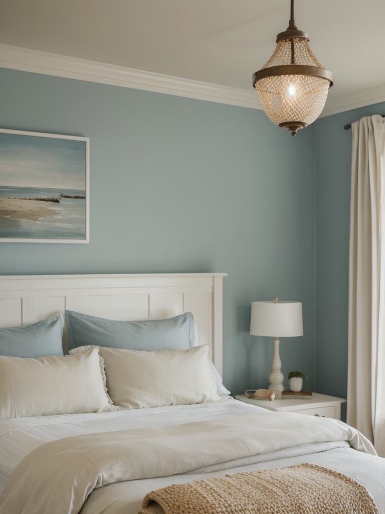 Seaside Chic: Coastal-Inspired Bedroom Decor with Dimmable Pendant Lights!