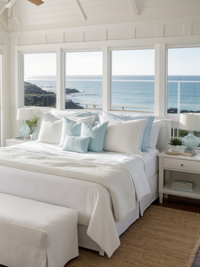 Beachy Vibes: Serene Bedroom Retreat with Coastal Decor