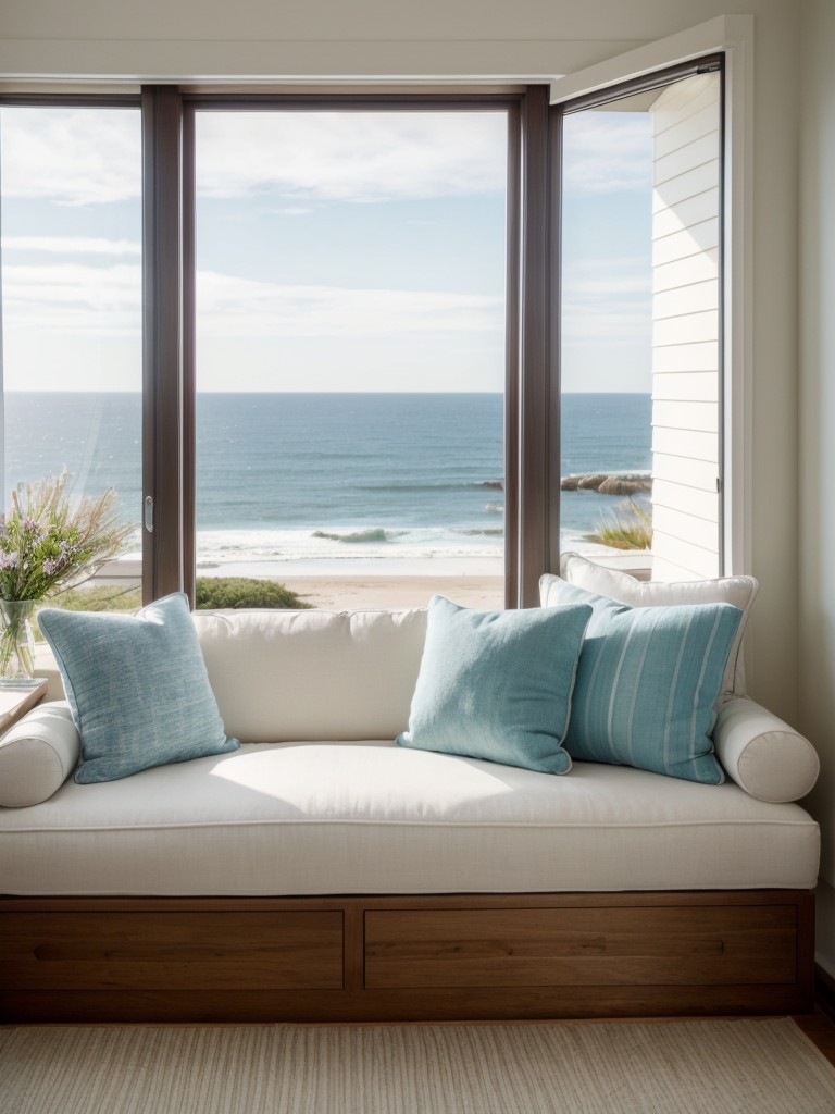 Coastal Bedroom Bliss: Create a Relaxing Ocean Escape with Built-In Window Seats