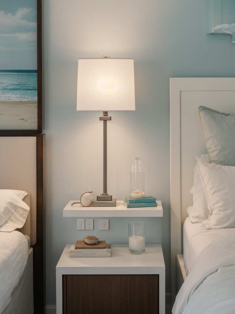 Coastal Bedroom Bliss: Illuminate Your Space with Frosted Glass Lighting!