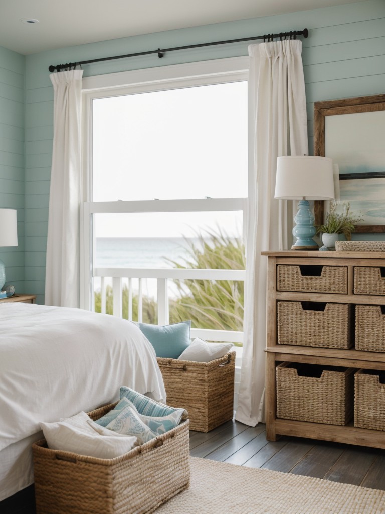 Coastal Charm: Stylish Storage Ideas for a Blissful Bedroom Escape