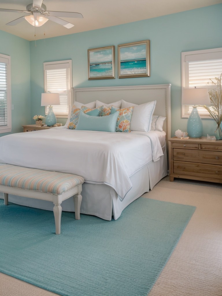 Coastal Bedroom Heaven: Add Vibrant Accents for Peaceful Living