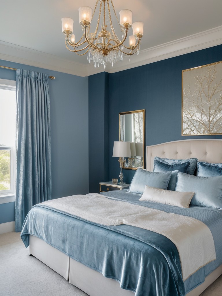 Serenity in Blue: Coastal Apartment Bedroom Ideas.