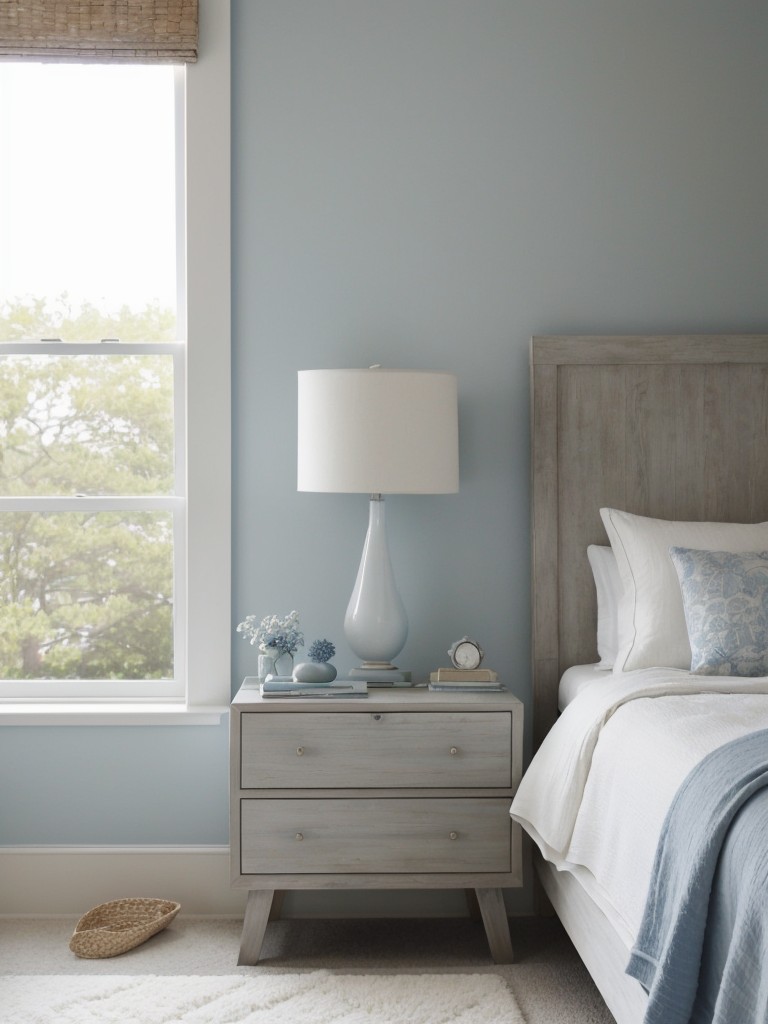 Coastal Bliss: Tranquil Apartment Bedroom Decor Ideas.