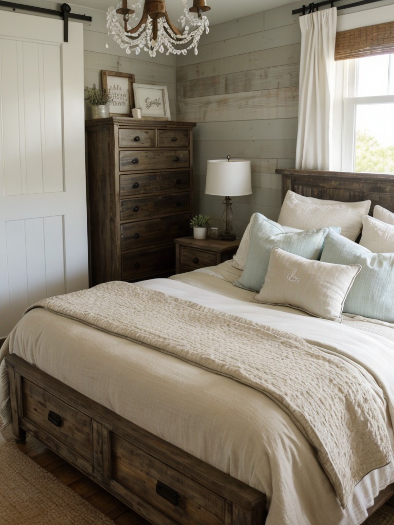 Coastal Bedroom Bliss: Rustic Decor for Serene Retreat