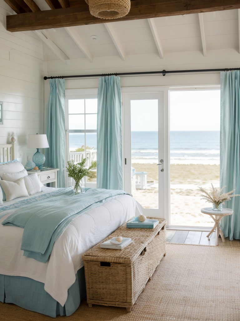 Coastal Bedroom Decor: Beach Cottage Bliss for a Charming Retreat.